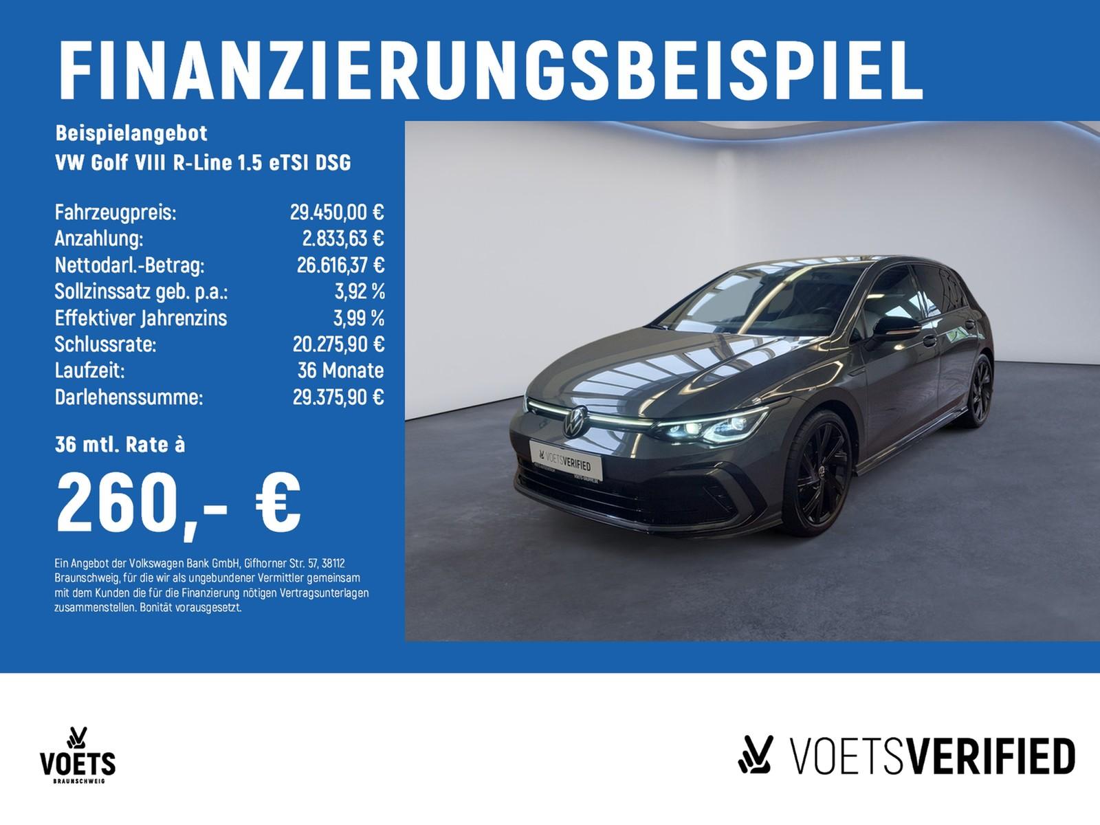 Volkswagen Golf VIII  R-Line 1.5 eTSI DSG AHK+RearView+LED