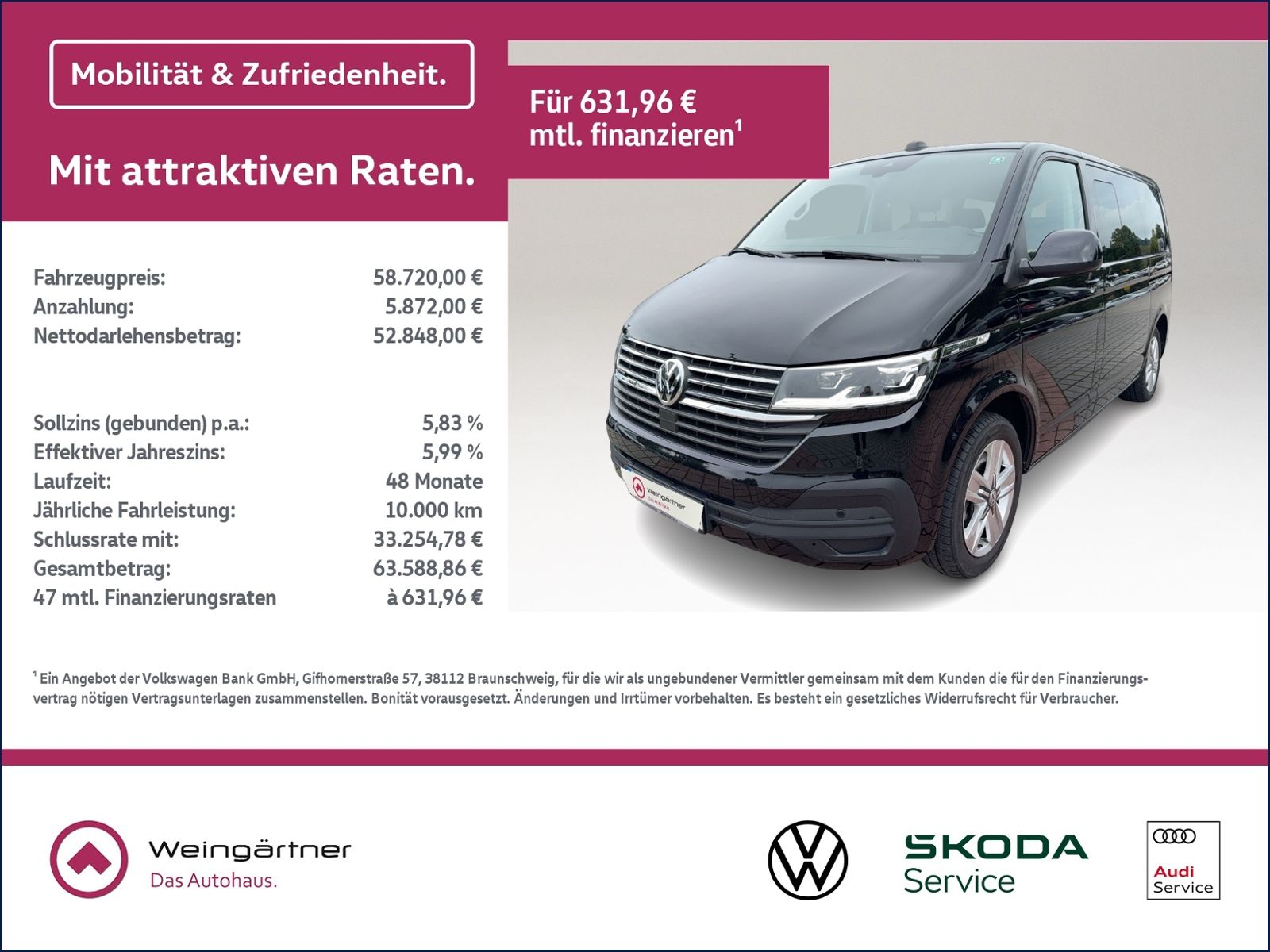 T6.1 Multivan Comfortline 4Motion 2.0 TDI, Stand