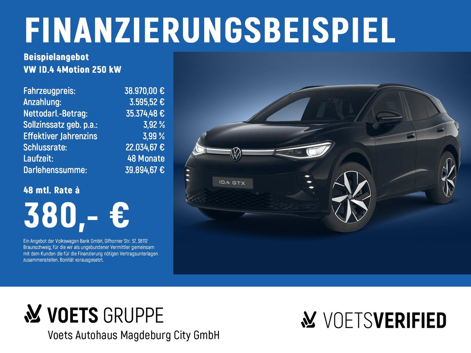 Volkswagen ID.4 4Motion 250 kW GTX AHK+AREAVIEW+H&K
