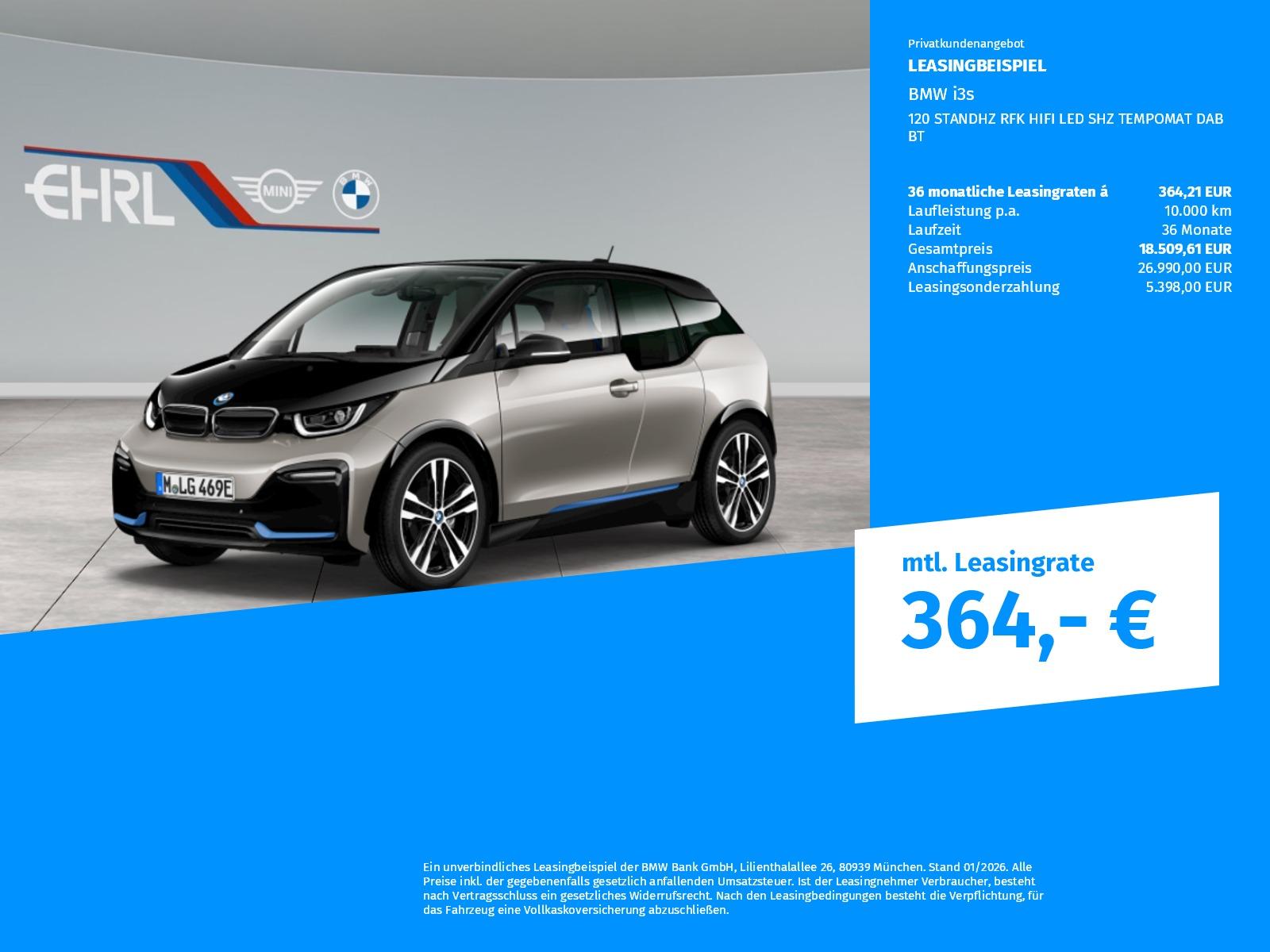 BMW i3s 120 STANDHZ RFK HIFI LED SHZ TEMPOMAT DAB BT