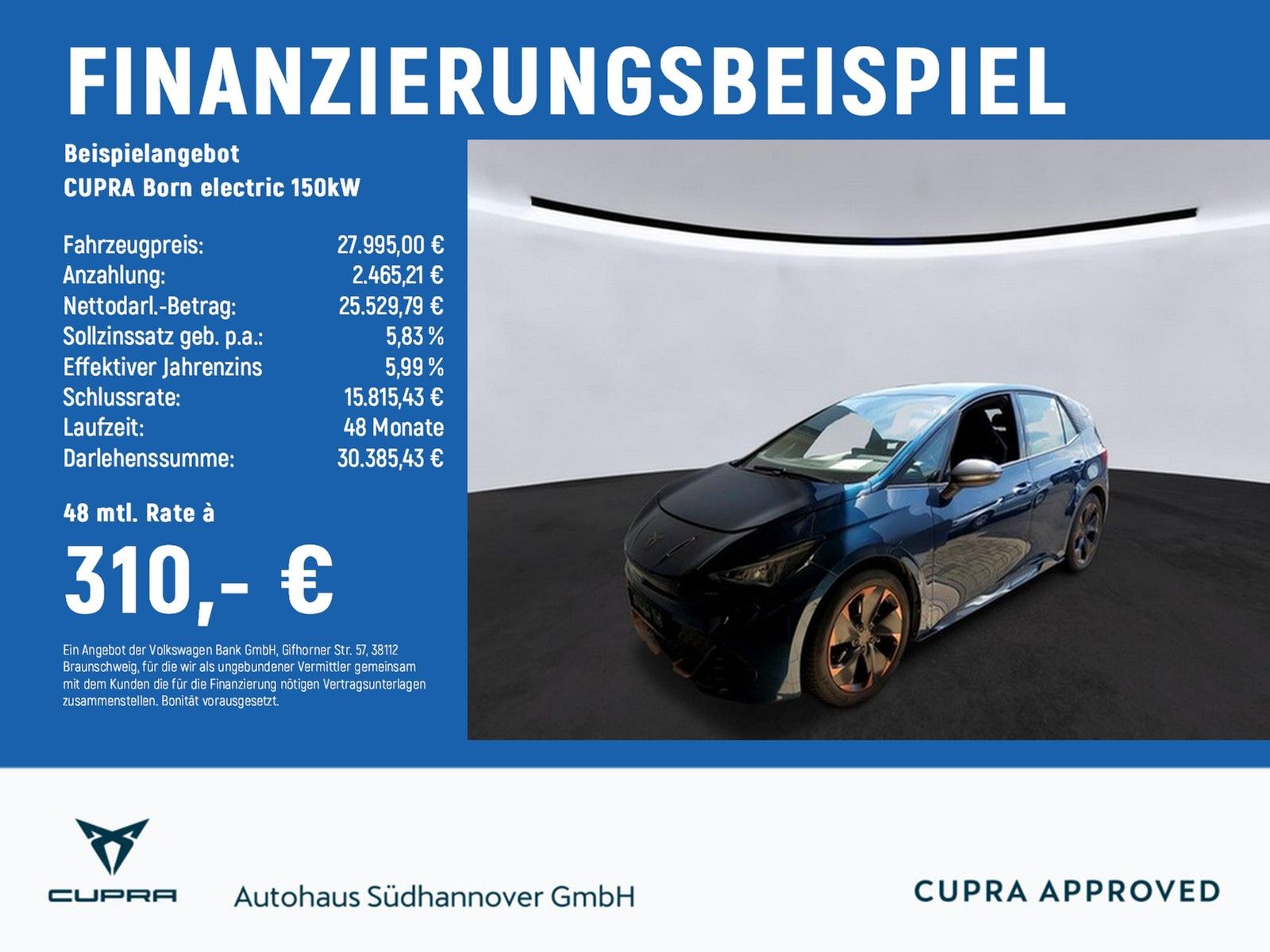 CUPRA Born electric 150kW DAB+KAMERA+KLIMA+LED+NAVI