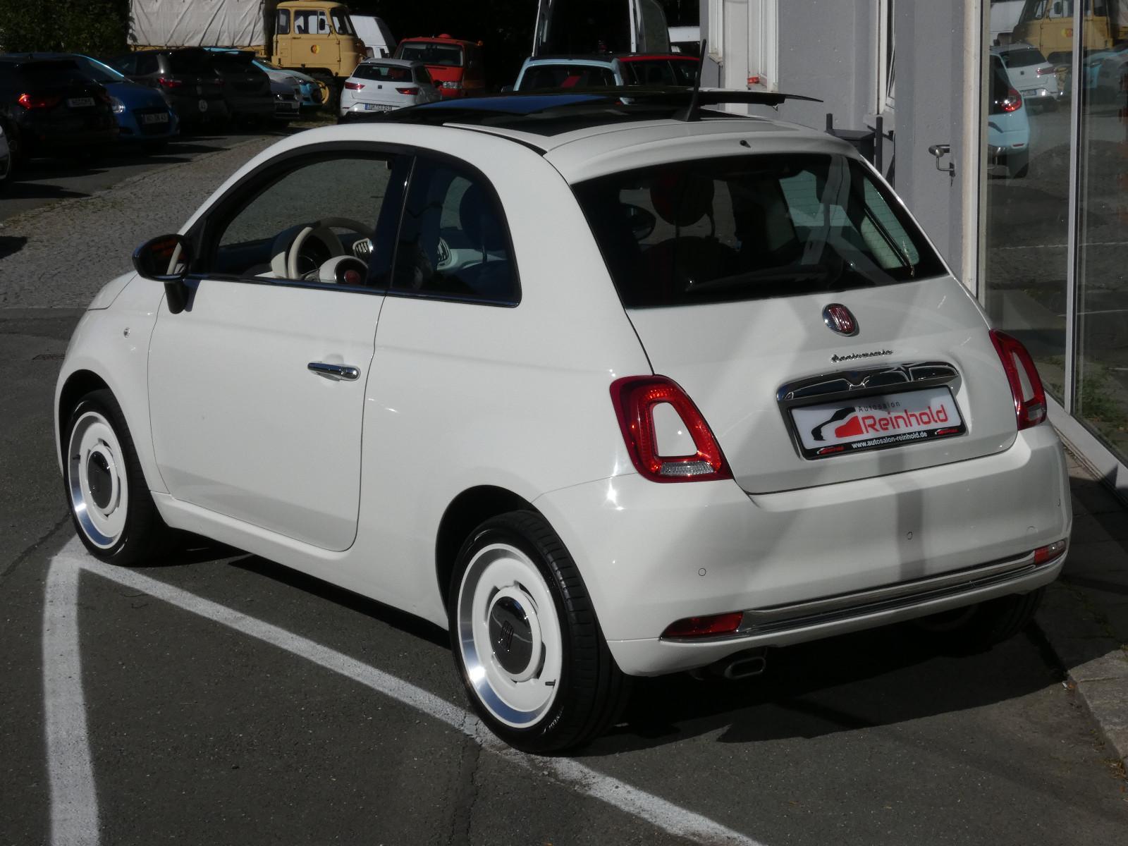 Fiat 500 Anniversario Glas-Schiebedach LED NAVI PDC