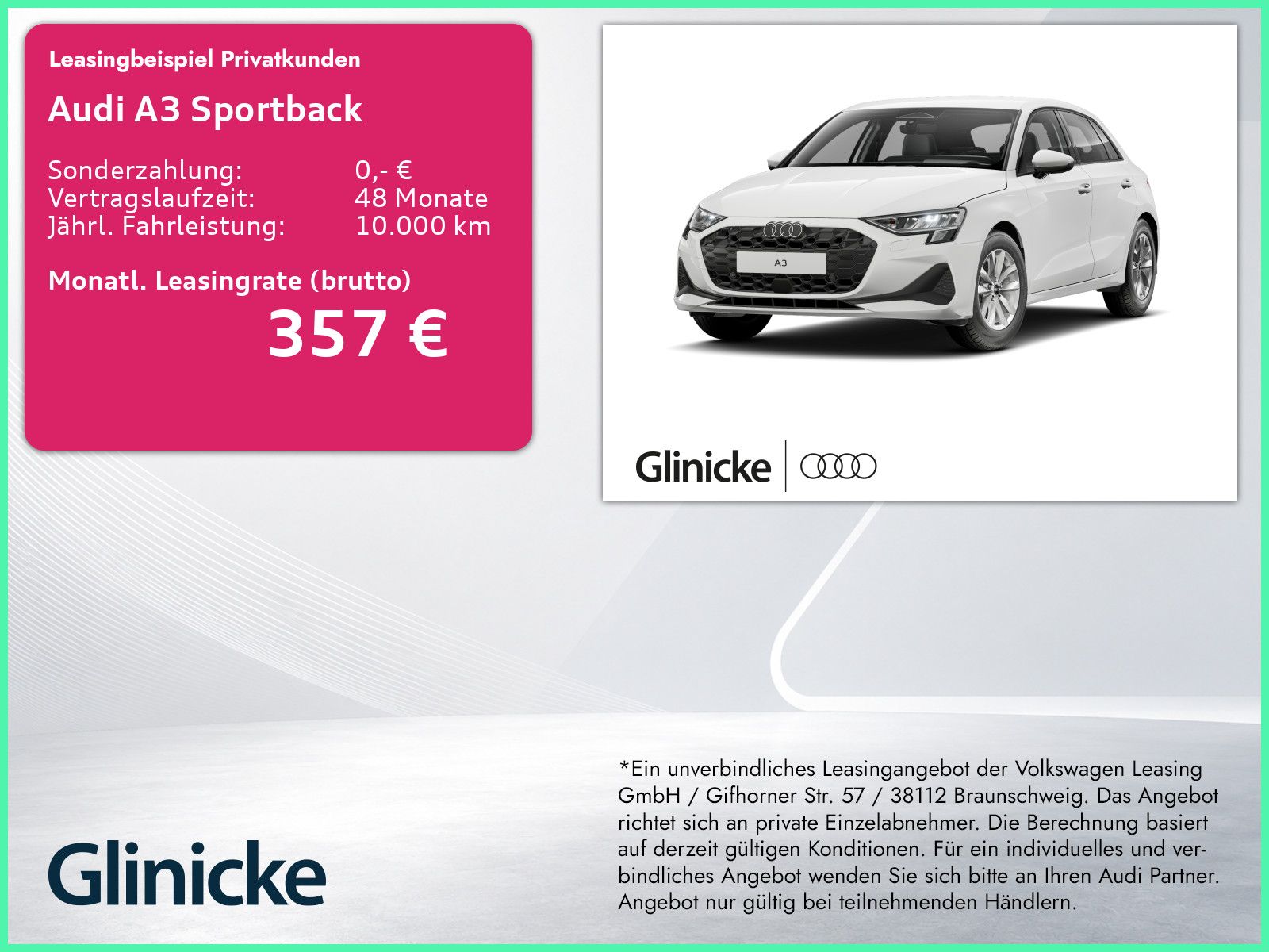 Audi A3 Sportback TFSI 85 kW Schaltgetriebe