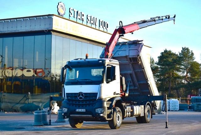 Mercedes-Benz AROCS 1843 4x2 FASSI F 185 EURO 6 KIPPER cran