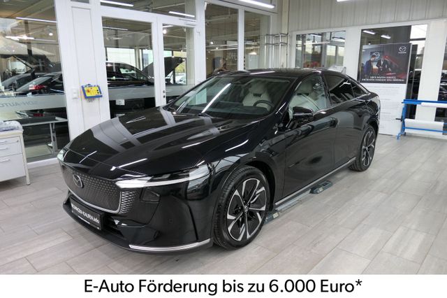 Mazda 6e EV Elektro  Takumi > Jet Black + Leder Weiß