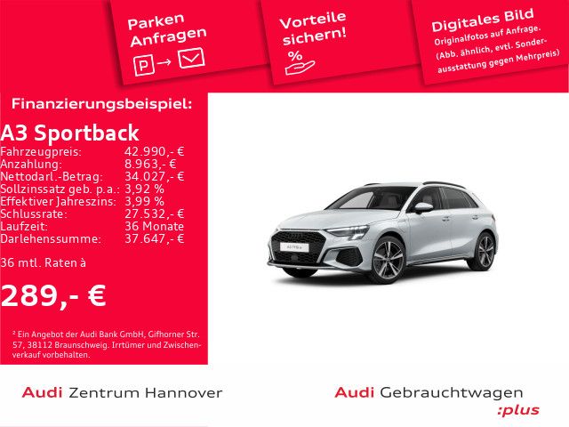 Audi A3 Sportback S line 40 TFSIe AHK virtual LED Nav