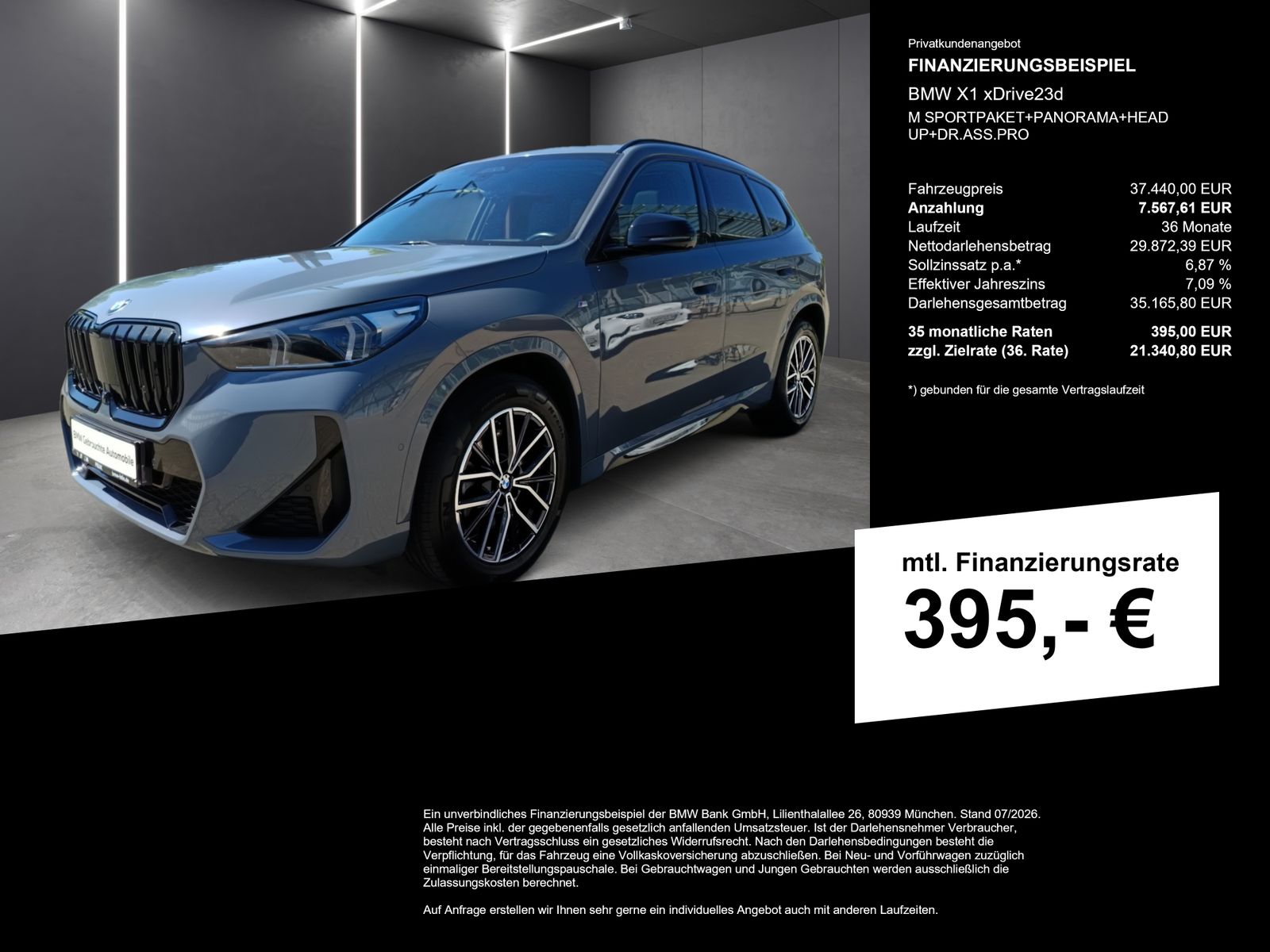 BMW X1 xDrive23d M SPORTPAKET+PANORAMA+HEAD UP+DR.AS imagem 2