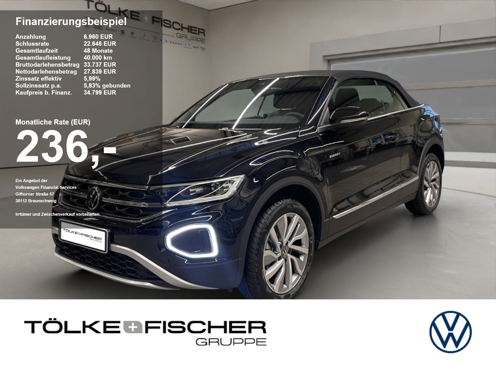 Volkswagen T-Roc Cabriolet Energy 1.5 TSI AHK Rückfahrkamer foto 1