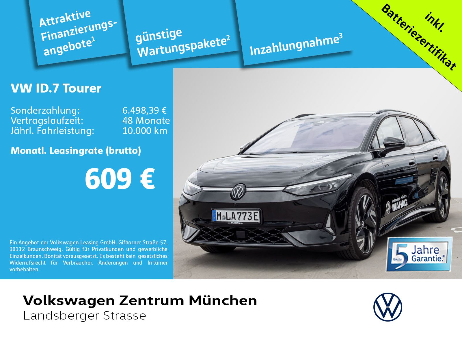 Volkswagen ID.7 Tourer GTX 4motion 250kW/91kWh Wärmepumpe A