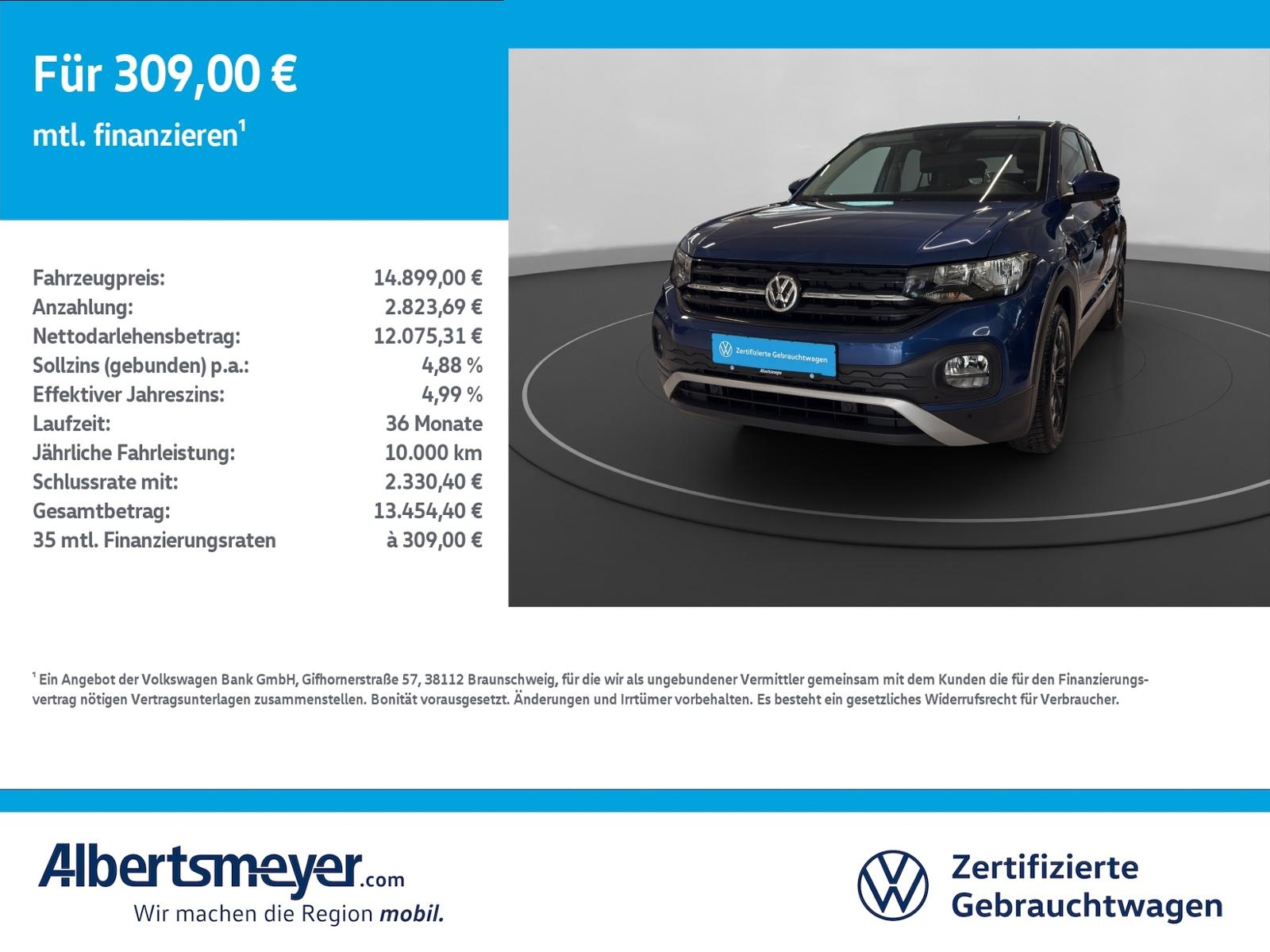 Volkswagen T-Cross 1.0 TSI +ACC+KLIMA+SITZHEIZUNG+LM