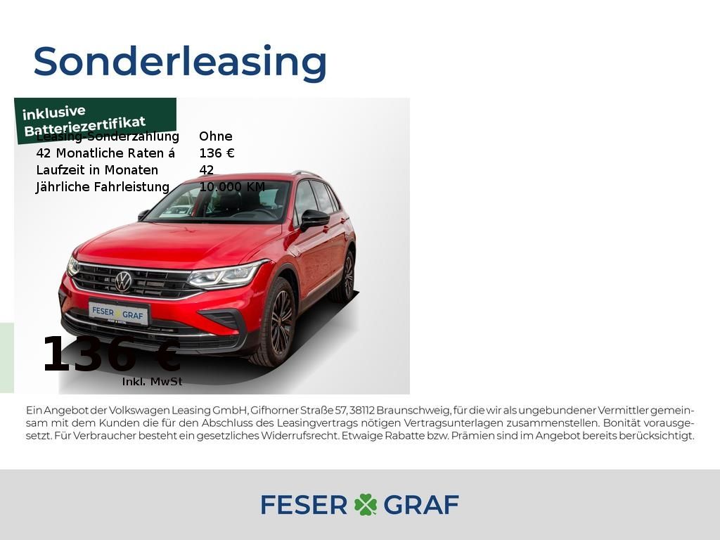 Tiguan 1.4 eHybrid Life Matrix/AHK/360°/HuD/SHZ