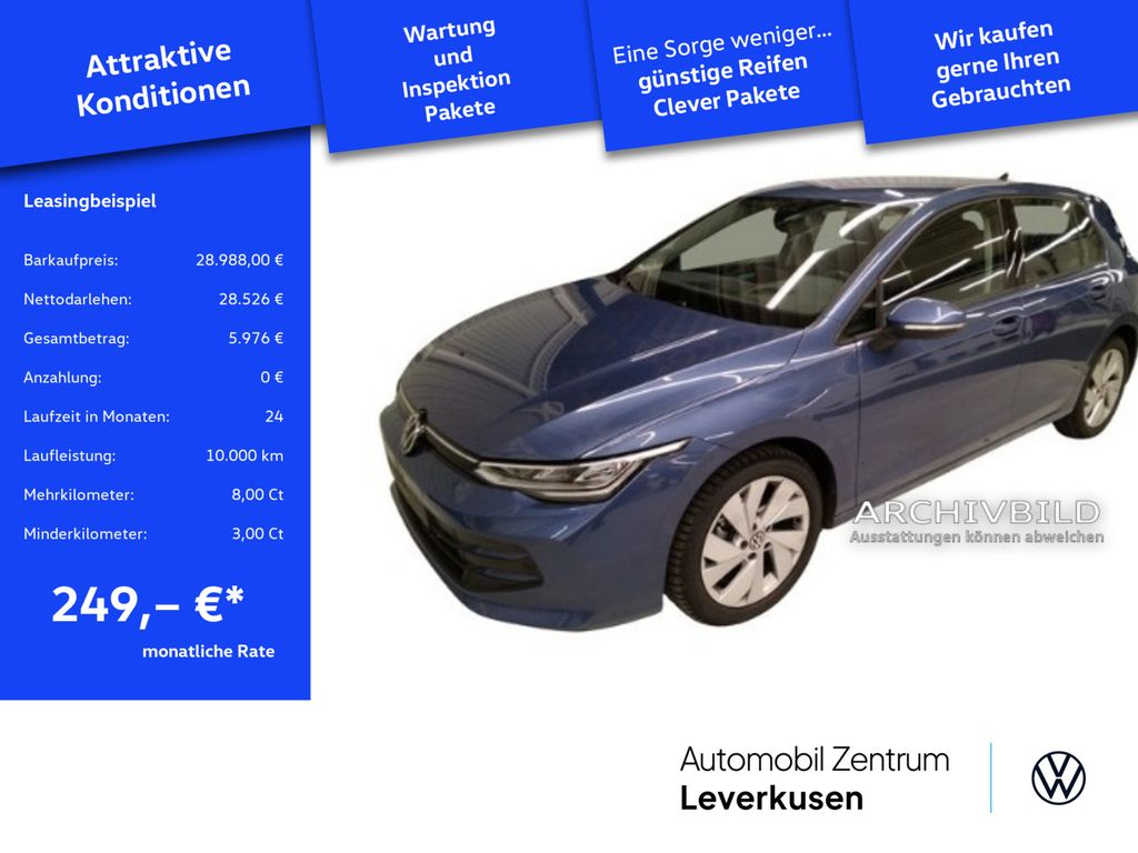 Golf VIII Life DSG LED PDC HUD ACC VIRT SHZ VIRT