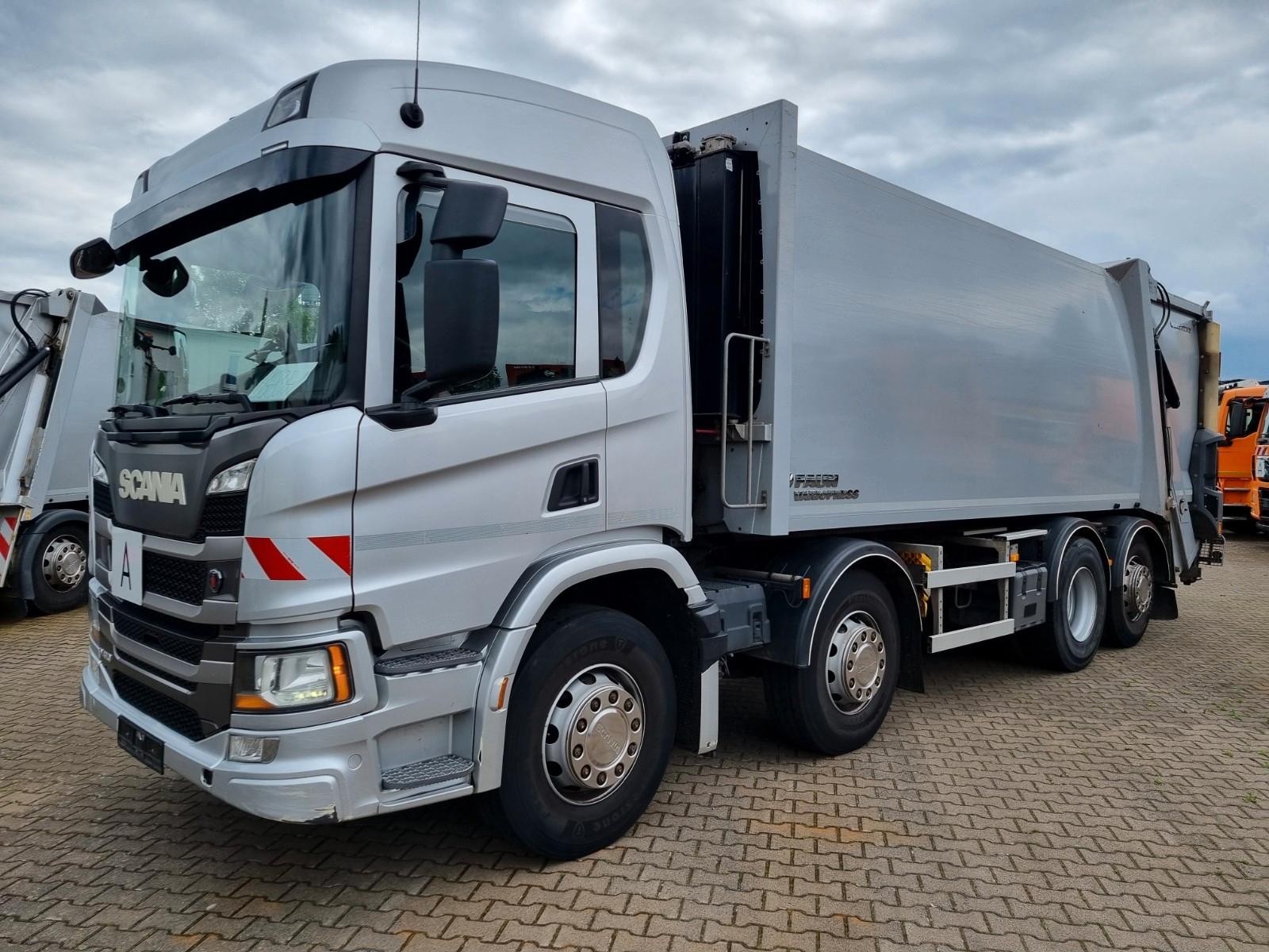Scania P 410 mit FAUN VARIOPRESS 527