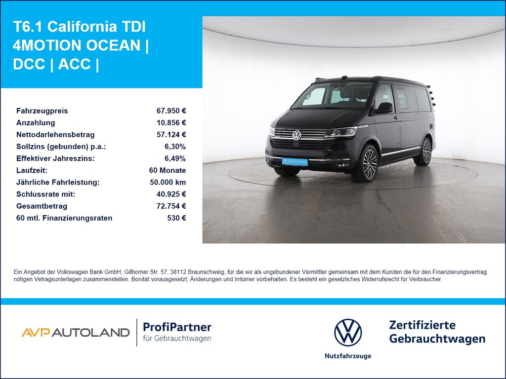 Volkswagen T6.1 California TDI 4MOTION OCEAN | DCC | ACC |