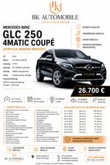 Mercedes-Benz GLC 250 Coupe|4Matic|360°|Totw-Assis|Sitzhe|LED| - Mercedes-Benz GLC 250 Gebrauchtwagen in Stuttgart
