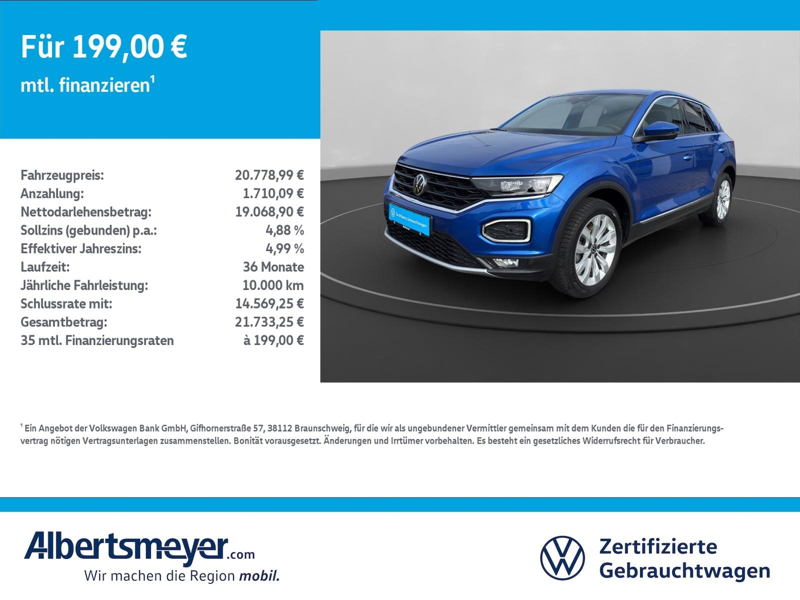 Volkswagen T-Roc 1.5 TSI Sport +AHK+LED+ACC+KLIMA+PARKPILOT