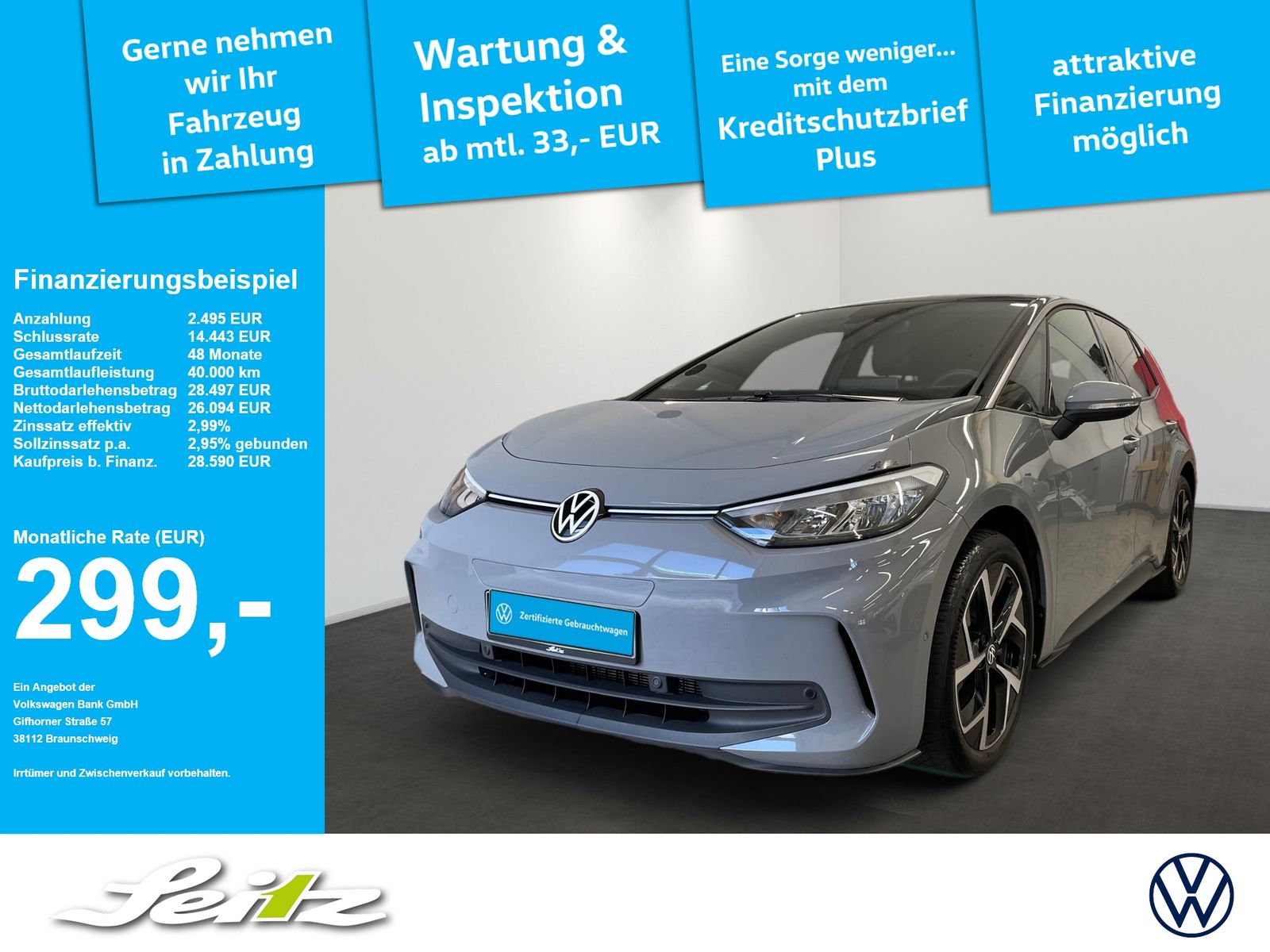 Volkswagen ID.3 Pro Move LED KAMERA NAVI SITZHZG APPCON AC foto 1