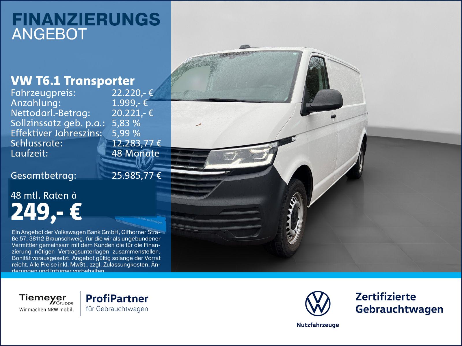 Volkswagen T6.1 Kasten LR LANG AHK LED NAVI KAMERA ALLWETTE