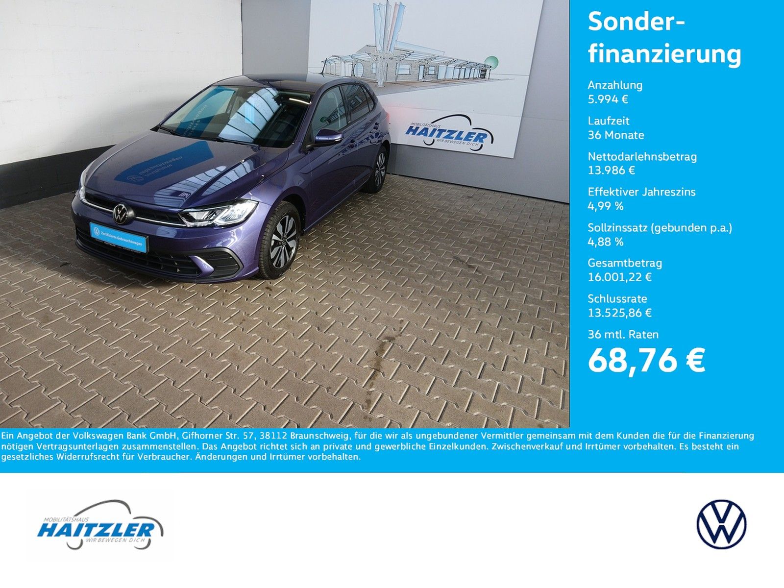 Fahrzeugabbildung Volkswagen Polo Move 1,0 TSI DSG + IQ.Drive + Navi + Kamera