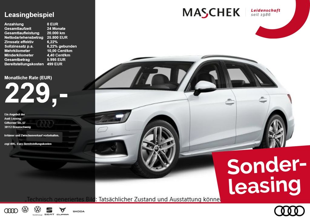 Audi A4 Avant 40 TDI S tronic Sonderleasing Naviplus