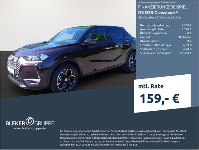 DS Automobiles DS3 Crossback E-Tense 135 So Chic