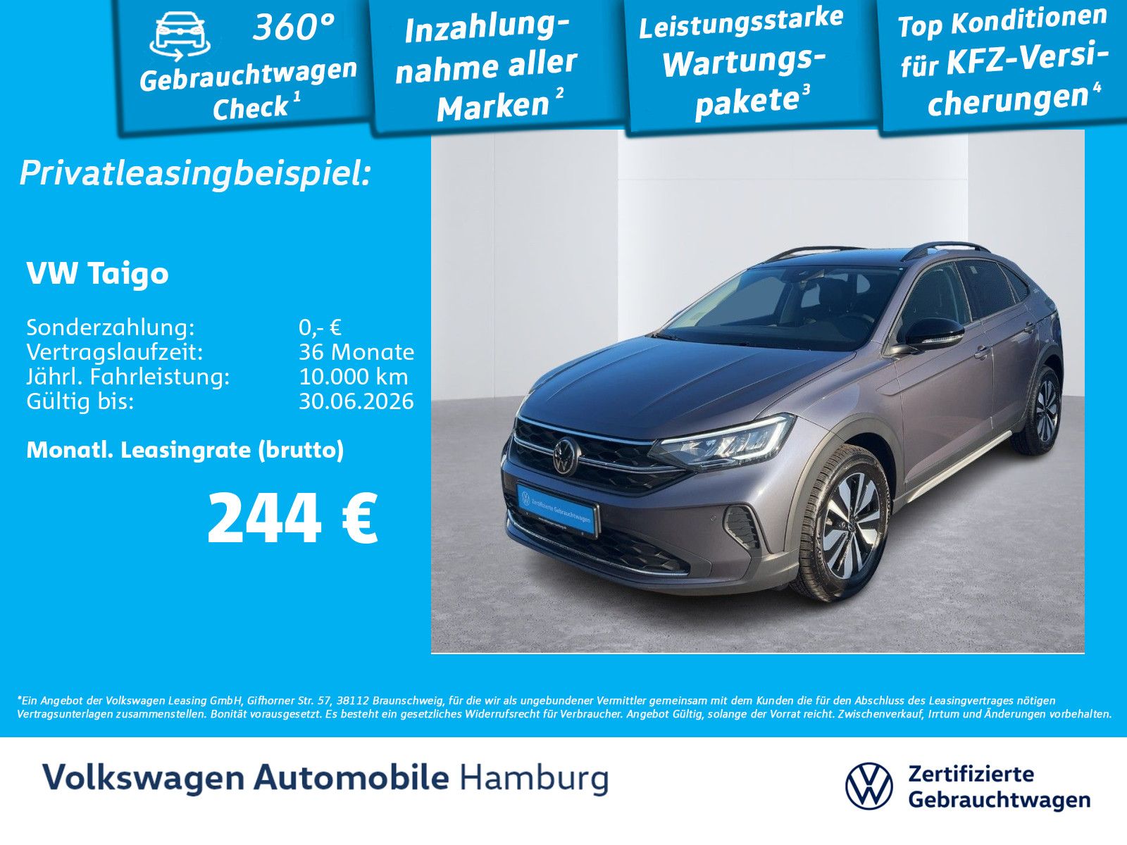 Volkswagen Taigo 1.0 TSI Goal 6-Gang LED Kamera Sitzhzg App