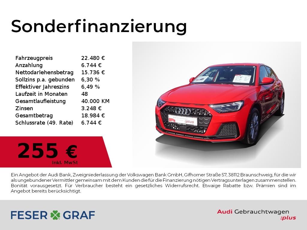 Audi A1 Sportback 25 TFSI Leder+Sportsitze/LED/16"
