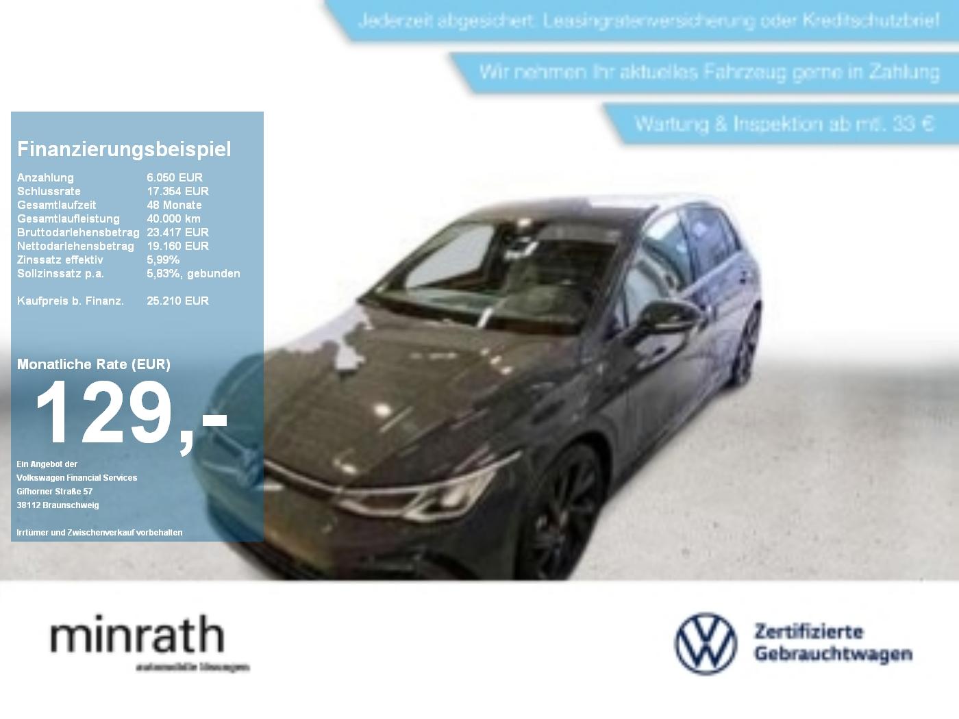 Volkswagen Golf VIII 1.5 eTSI R-Line DSG DAB+VIRT+LED+PDC