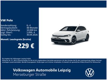 Volkswagen Leasingangebot: Volkswagen Polo R-Line 1.0 l TSI 85 kW DSG*CLIMA*RFK*GJR