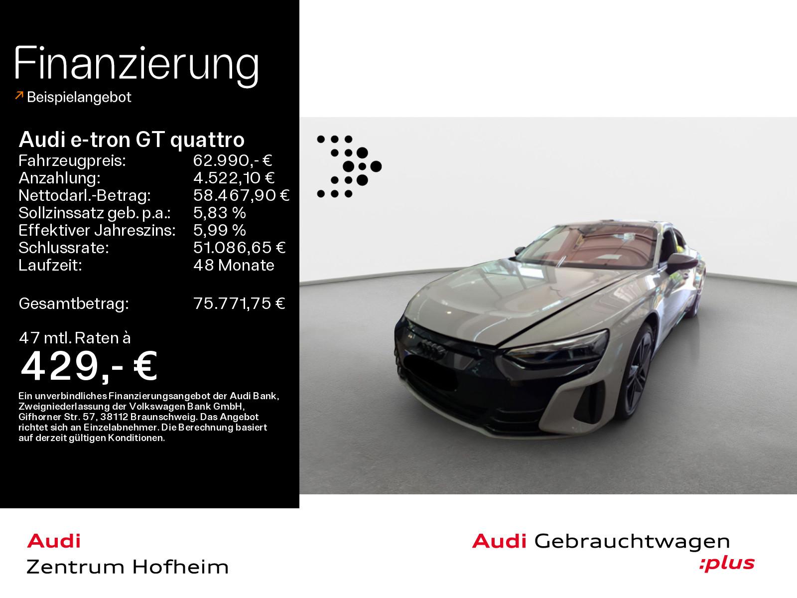 Audi e-tron GT qu 440 kW*Air*B&O*HUD*Pano*Laser*Virtu