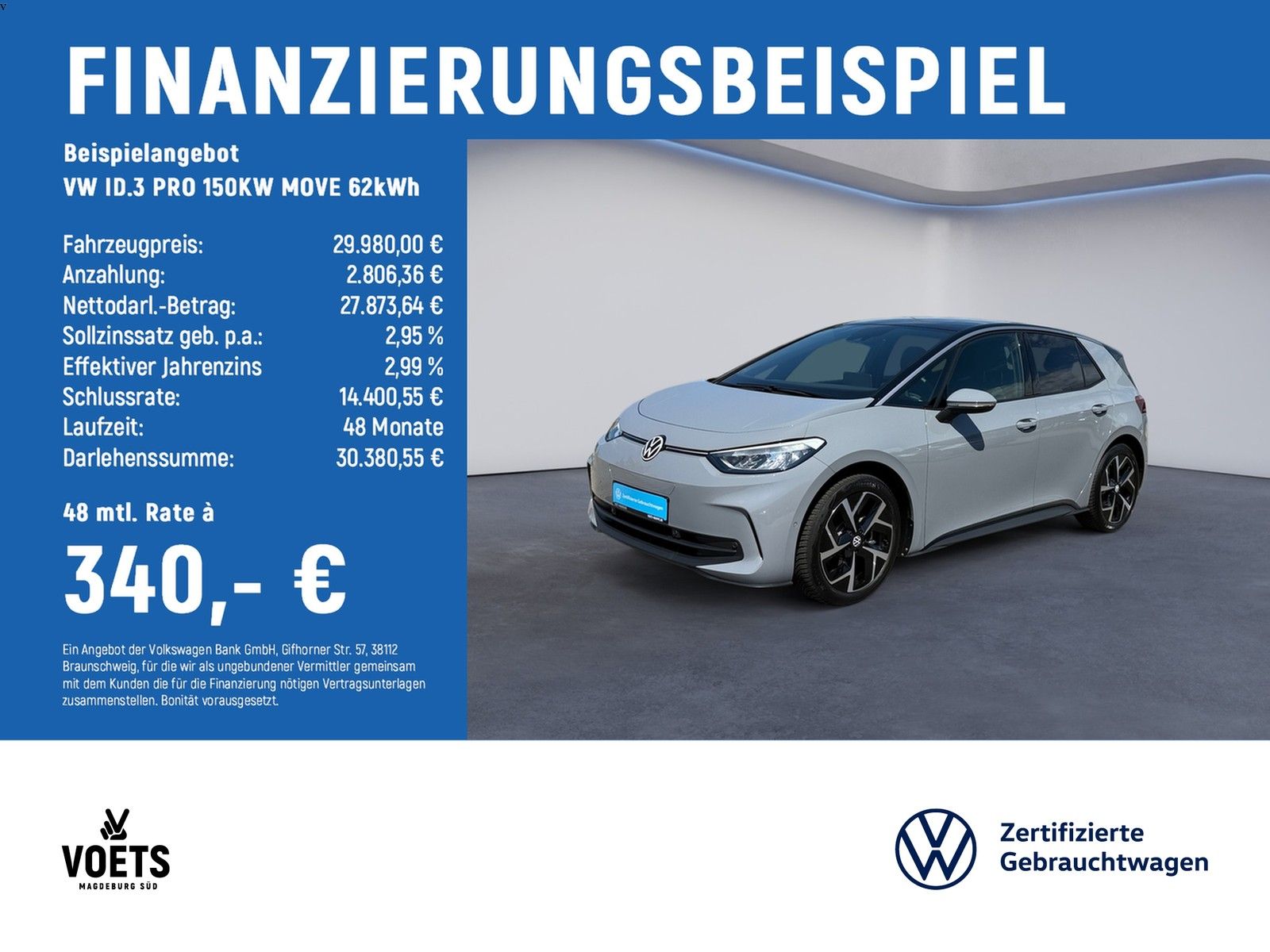 Volkswagen ID.3 PRO 150KW MOVE 62kWh LED NAVI KAM ACC KESSY foto 1
