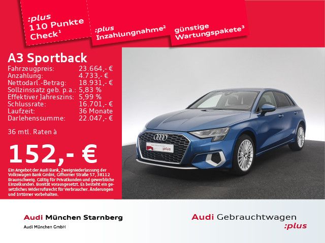 Audi A3 Sportback 40 TFSI e S tronic advanced Virtual