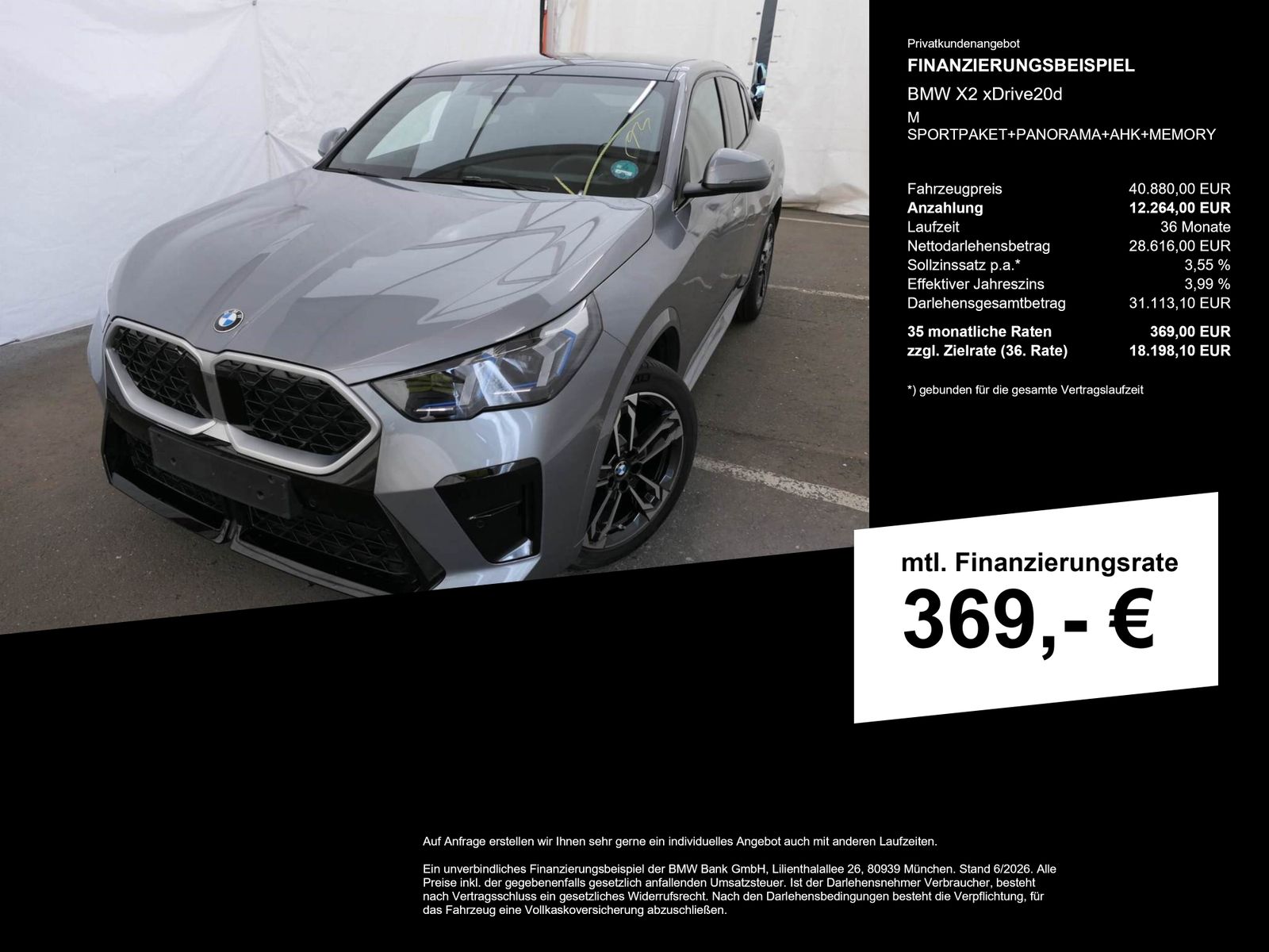 BMW X2 xDrive20d M SPORTPAKET+PANORAMA+AHK+MEMORY imagem 2