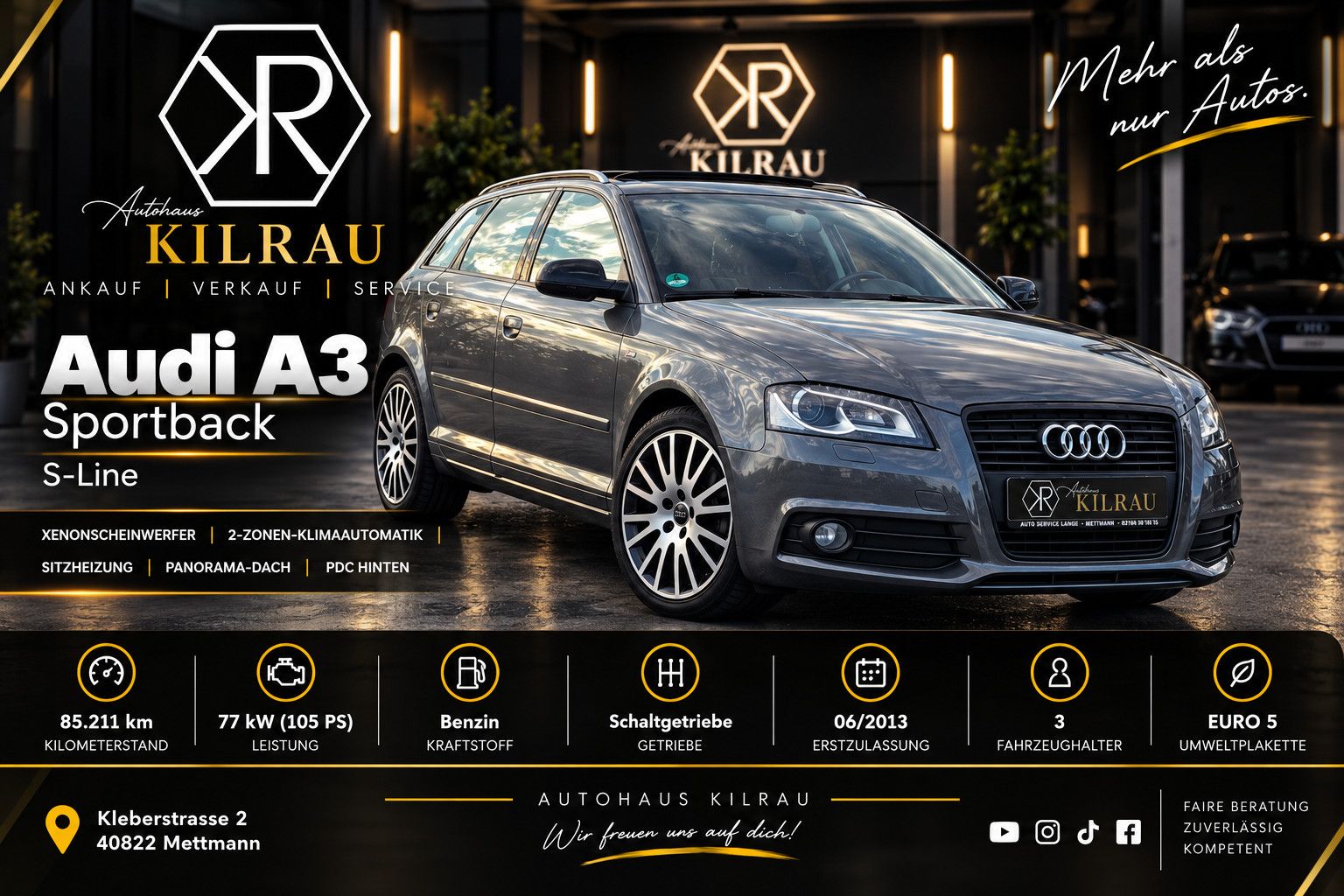 AUDI A3 8P Facelift Sportback 1.2 TFSI S-Line