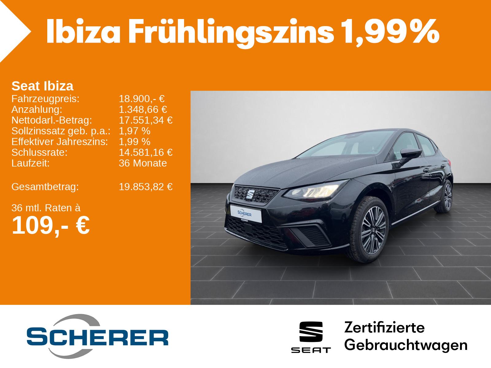 Seat Ibiza Style Edition 1.0 TSI CARPLAY SHZ 16" PDC