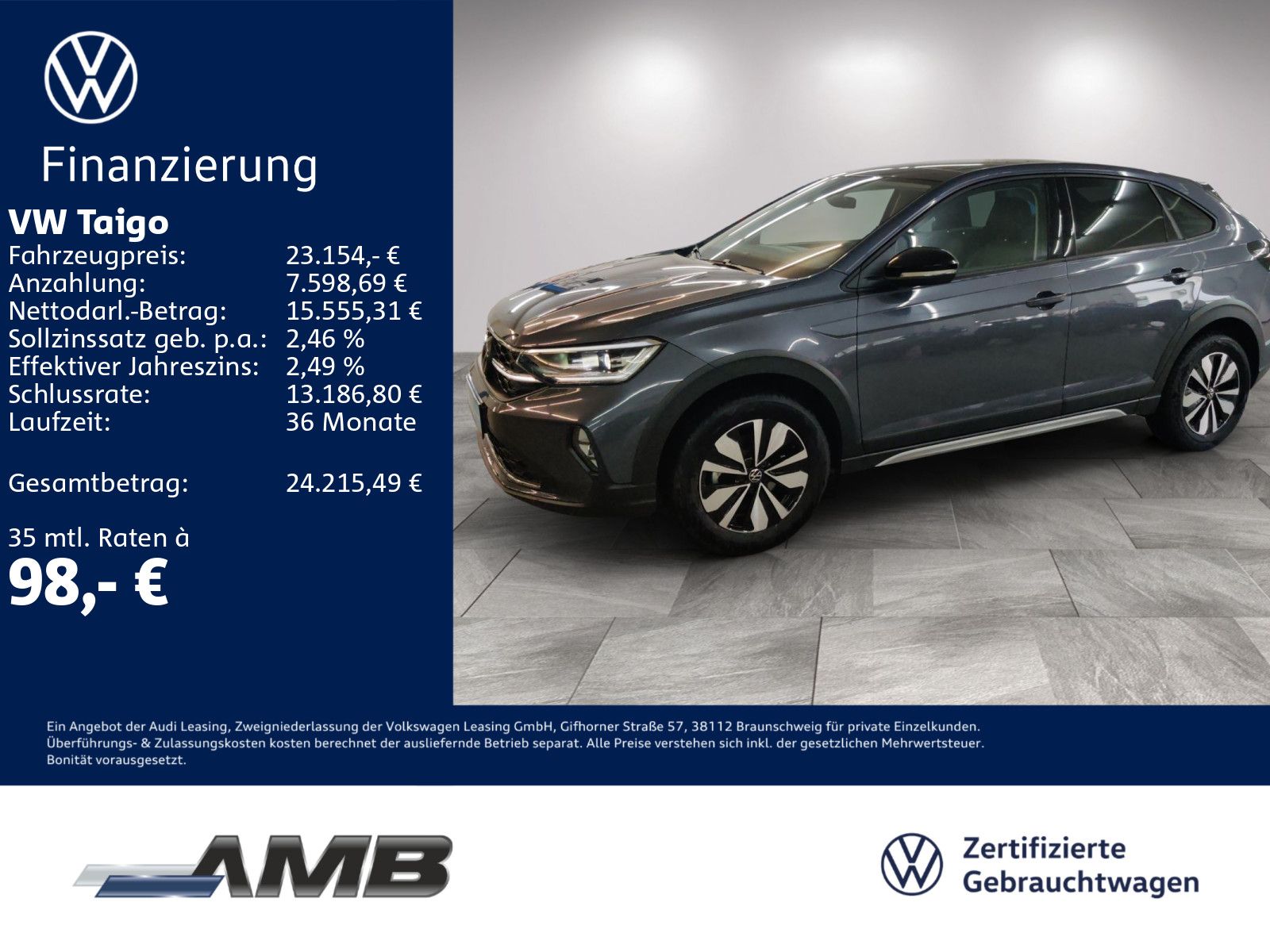 Volkswagen Taigo Goal 1.0 TSI AHK Matrix Pano 04.30 foto 1