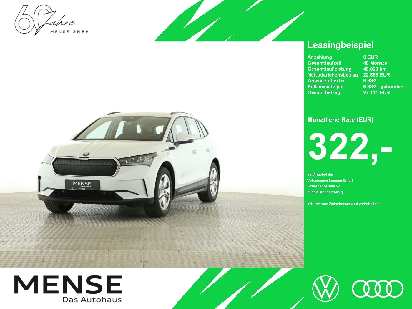 Skoda Enyaq 50 Loft LED|VirtualCP|KlimaA|LaneAss|PDC