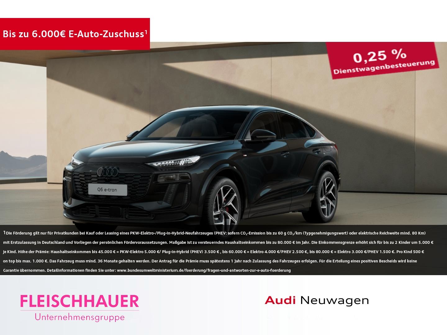 Audi Q6 e-tron Sportback performance S line business 