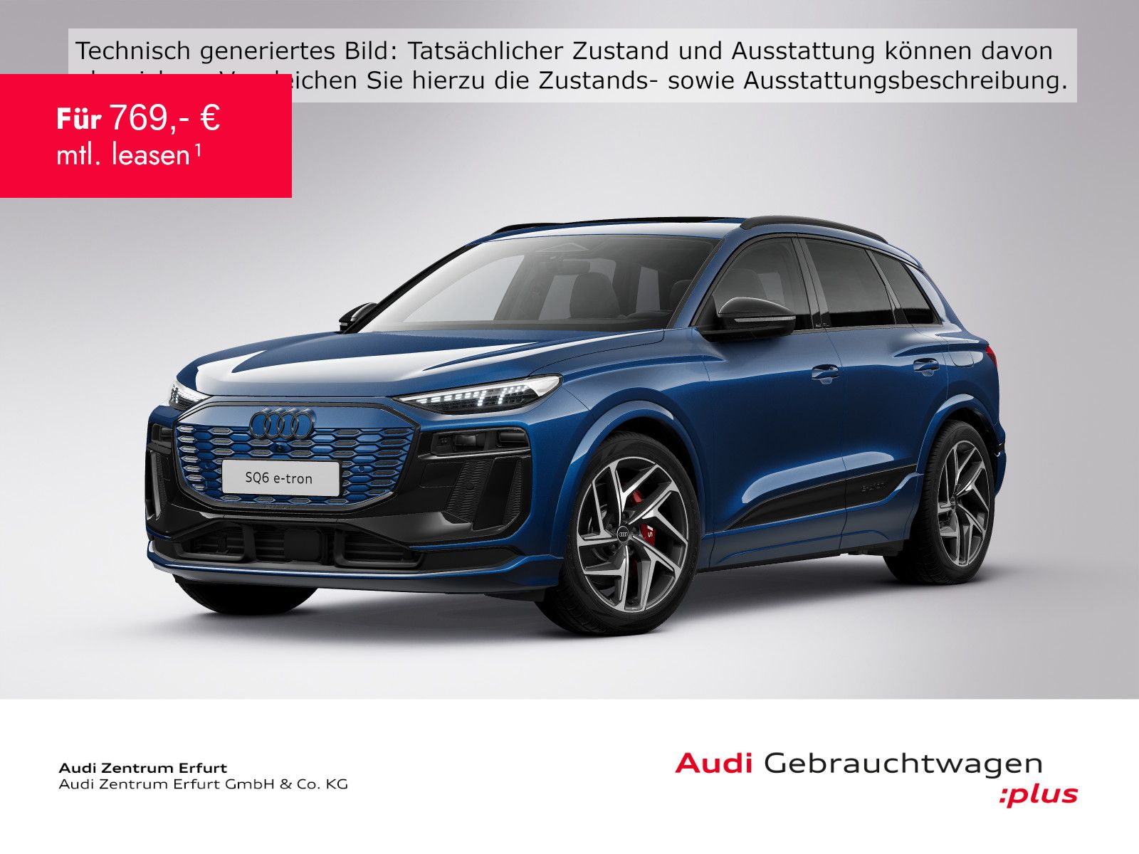 Audi SQ6 e-tron quattro edition one blue