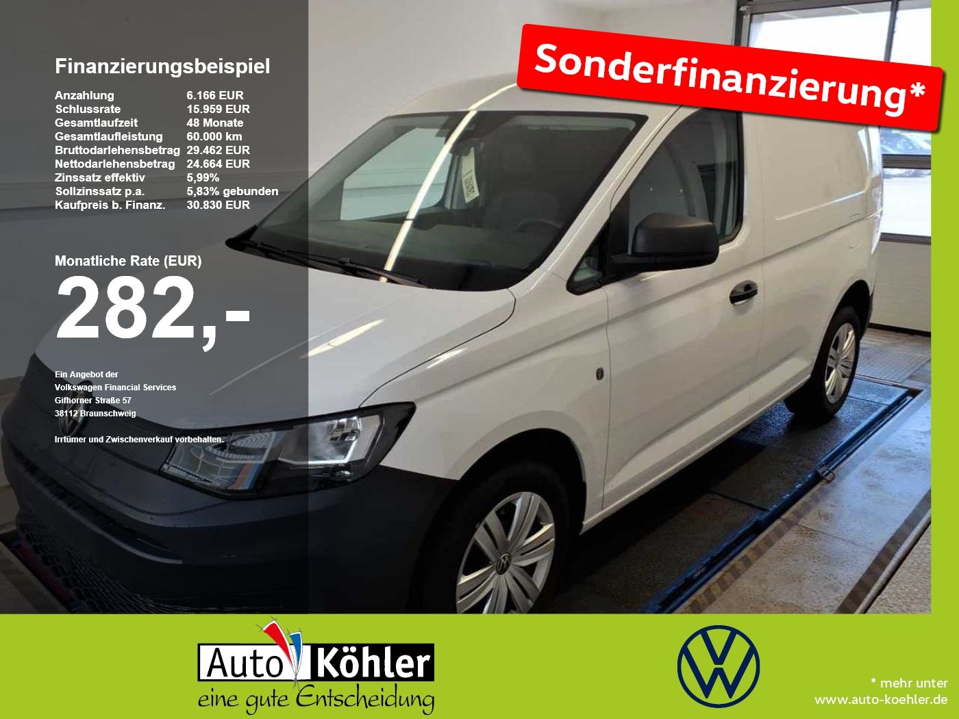 Volkswagen Caddy Cargo TDI DSG CarPlay Kamera AHK Shz Navi