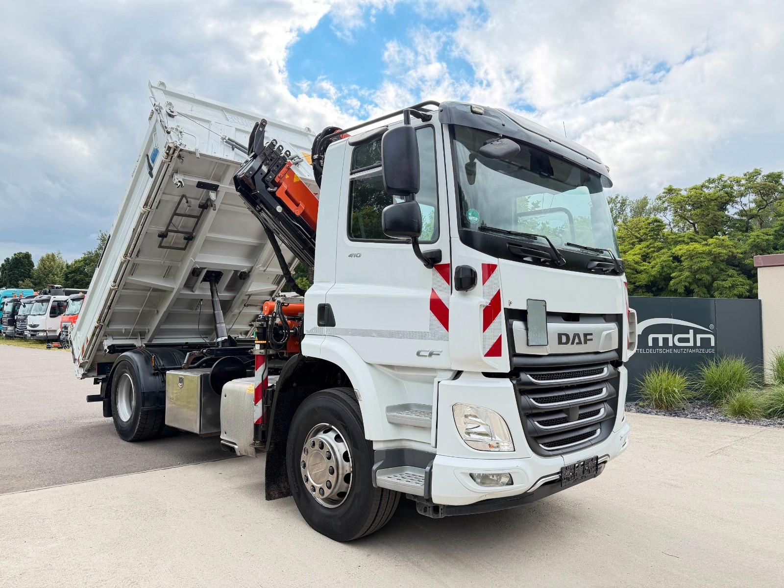 DAF CF 410 MEILLER Kipper KRAN 15m FUNK AHK