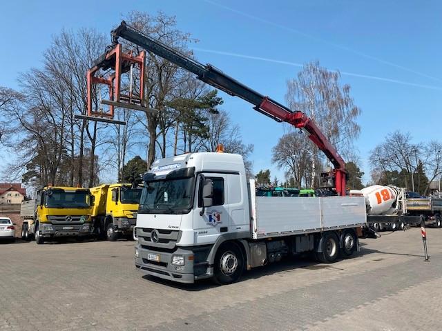 Mercedes-Benz ACTROS 2544, 6×2 EUR 5 SKRZYNIA + KRAN HMF 2000