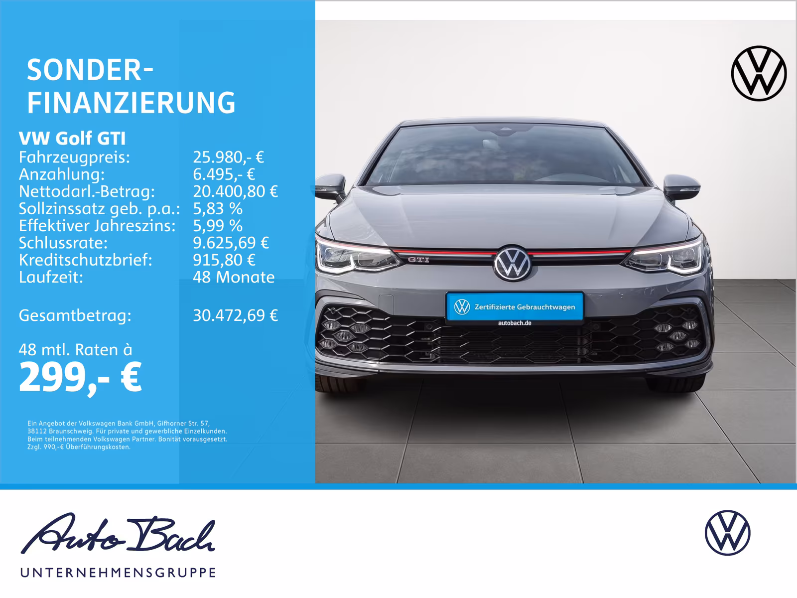 Volkswagen Golf VIII GTI 2.0 TSI DSG Navi Panoramadach LED-
