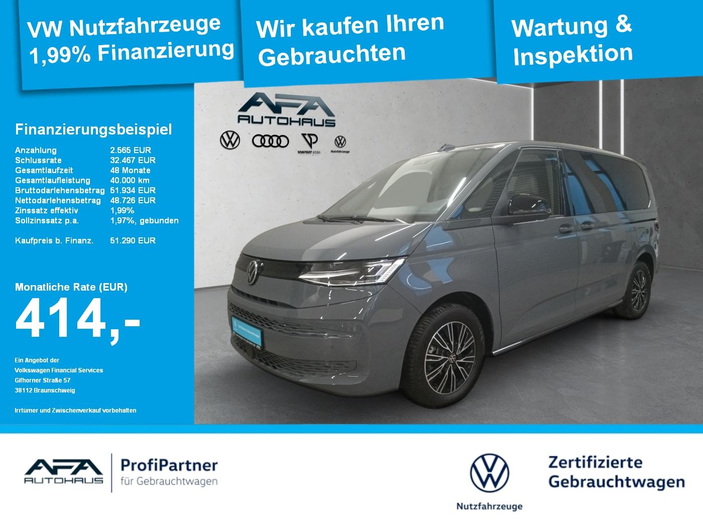 Volkswagen T7 Multivan 2,0 TDI DSG AHK*Pano*Matrix*APP*5JG