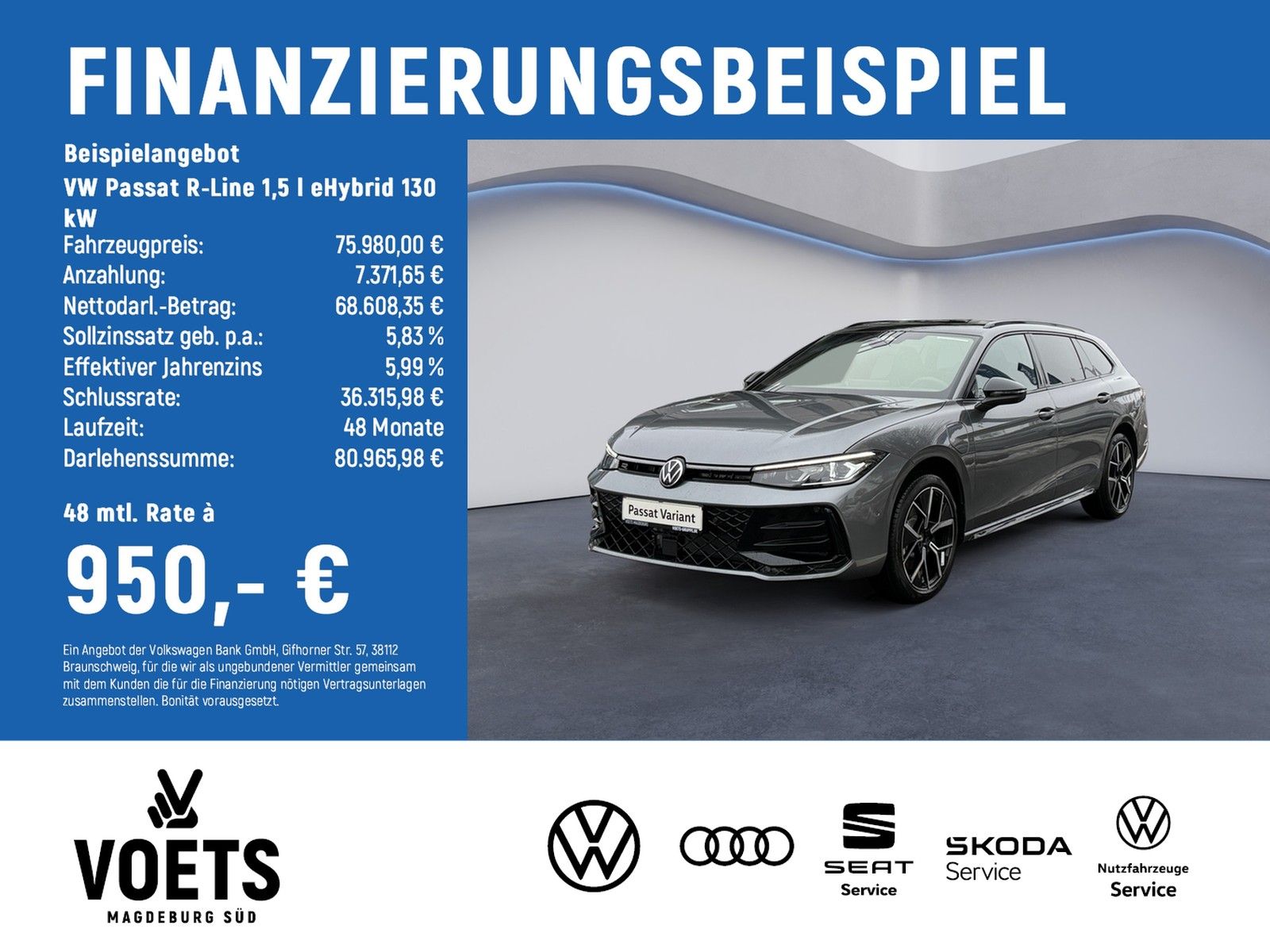 Volkswagen Passat R-Line 1,5 l eHybrid 130 kW PANO+LED+AHK