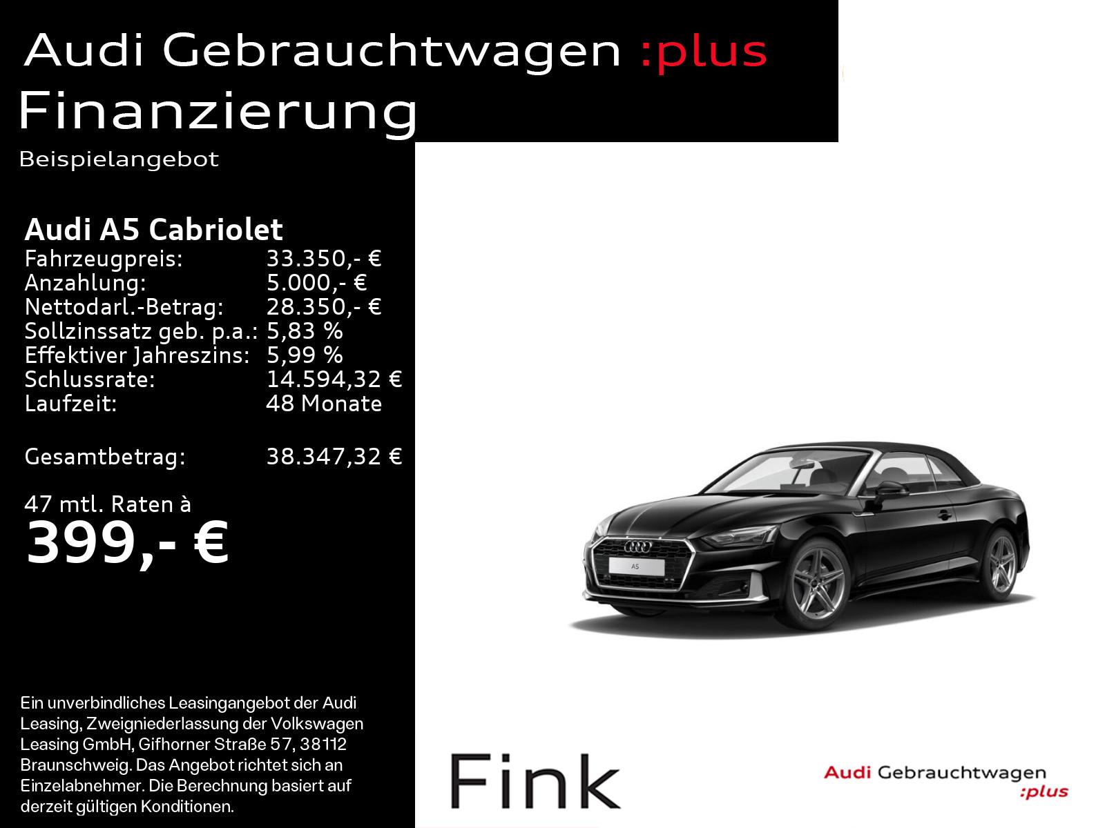 Audi A5 Cabriolet Advanced 40 TFSI Navi