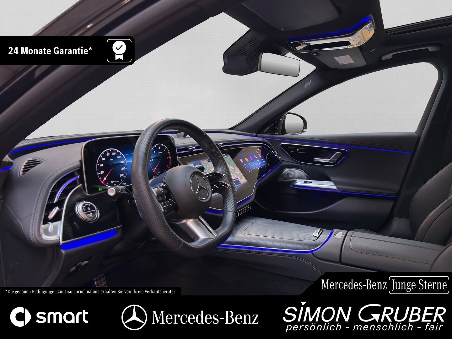 Fahrzeugabbildung Mercedes-Benz E 220 d AMG Night Pano Superscreen Burm 20 Zoll