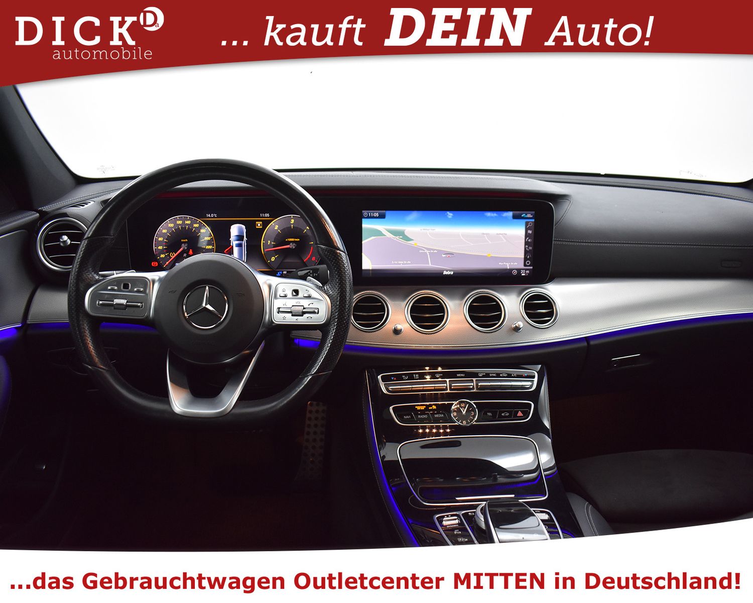 MERCEDES-BENZ E350d 2X AMG Line NIGHT+PANO+WIDES+BURMS+KAM+20" - Image 15
