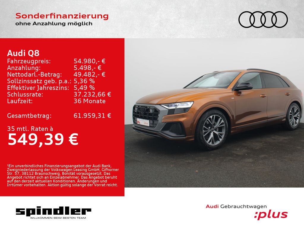 Audi Q8 S-Line select 50TDI quattro / Pano, 360°, AHK