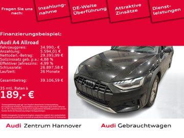 Audi Leasingangebot: Audi A4 allroad quattro 45 TFSI Pano B&O Kamera AHK